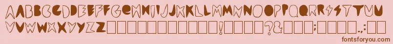 Cordontvfont Font – Brown Fonts on Pink Background