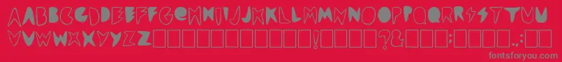 Шрифт Cordontvfont – серые шрифты на красном фоне