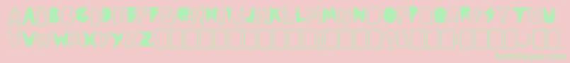 フォントCordontvfont – ピンクの背景に緑の文字