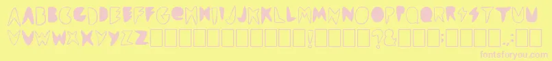 Cordontvfont Font – Pink Fonts on Yellow Background