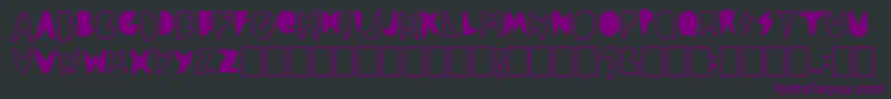 Шрифт Cordontvfont – фиолетовые шрифты на чёрном фоне