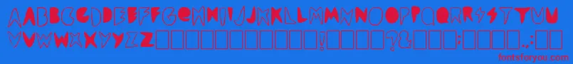 Cordontvfont Font – Red Fonts on Blue Background