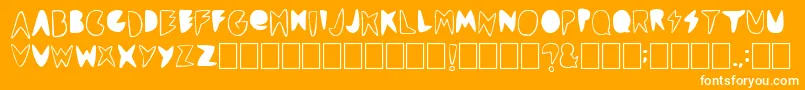 fuente Cordontvfont – Fuentes Blancas Sobre Fondo Naranja