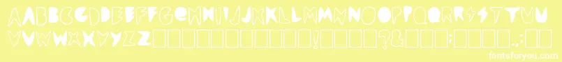 Cordontvfont Font – White Fonts on Yellow Background