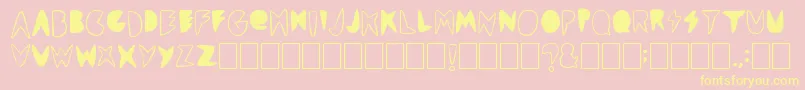 Шрифт Cordontvfont – жёлтые шрифты на розовом фоне