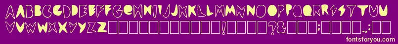 Cordontvfont Font – Yellow Fonts on Purple Background