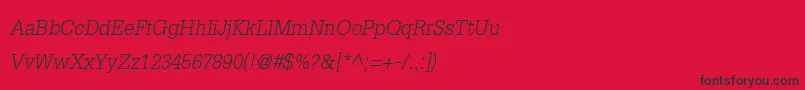 DilleniaupcРљСѓСЂСЃРёРІ Font – Black Fonts on Red Background