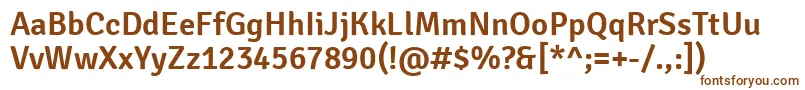 SignikaSemibold-fontti – ruskeat fontit valkoisella taustalla