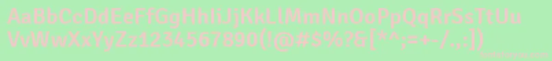 SignikaSemibold Font – Pink Fonts on Green Background