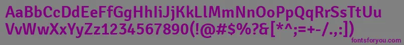 Шрифт SignikaSemibold – фиолетовые шрифты на сером фоне