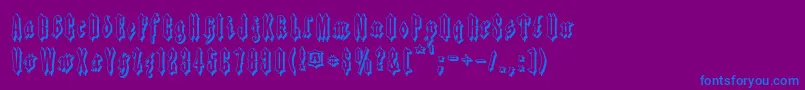 Applesauce09-Schriftart – Blaue Schriften auf violettem Hintergrund