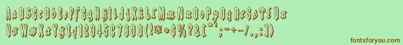 Applesauce09 Font – Brown Fonts on Green Background