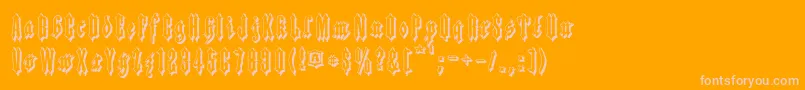 Applesauce09-Schriftart – Rosa Schriften auf orangefarbenem Hintergrund