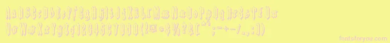 Applesauce09-Schriftart – Rosa Schriften auf gelbem Hintergrund