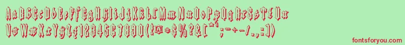 Applesauce09 Font – Red Fonts on Green Background