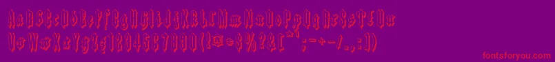 Applesauce09-Schriftart – Rote Schriften auf violettem Hintergrund