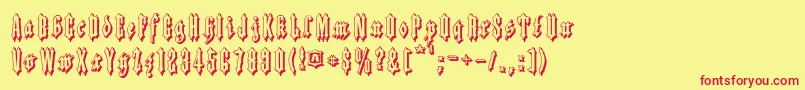 Applesauce09 Font – Red Fonts on Yellow Background