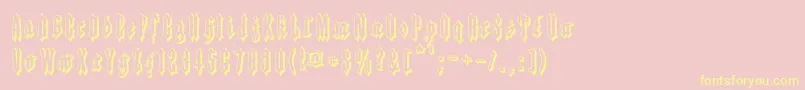 Applesauce09 Font – Yellow Fonts on Pink Background