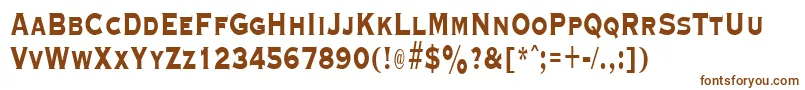 GraverplatenarrowxboldRegular Font – Brown Fonts on White Background