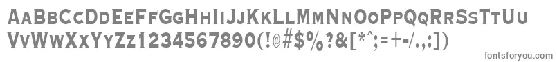 GraverplatenarrowxboldRegular-fontti – harmaat kirjasimet valkoisella taustalla