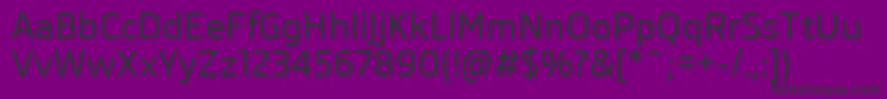 SkodaProMedium-Schriftart – Schwarze Schriften auf violettem Hintergrund