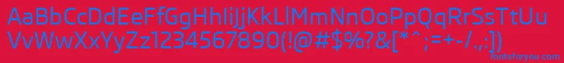 SkodaProMedium Font – Blue Fonts on Red Background