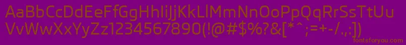 SkodaProMedium Font – Brown Fonts on Purple Background