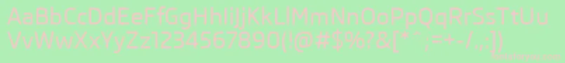 SkodaProMedium Font – Pink Fonts on Green Background