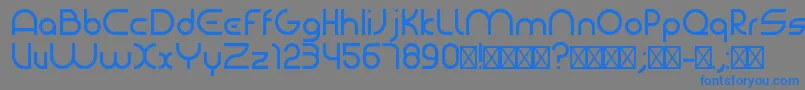 BauhausmodernRegular Font – Blue Fonts on Gray Background