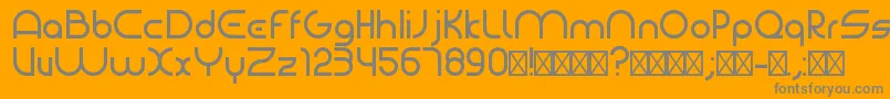 BauhausmodernRegular Font – Gray Fonts on Orange Background