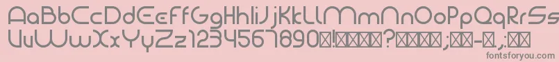 Шрифт BauhausmodernRegular – серые шрифты на розовом фоне