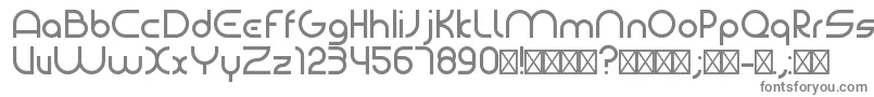 BauhausmodernRegular-fontti – harmaat kirjasimet valkoisella taustalla