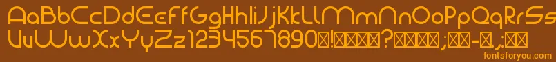 BauhausmodernRegular Font – Orange Fonts on Brown Background