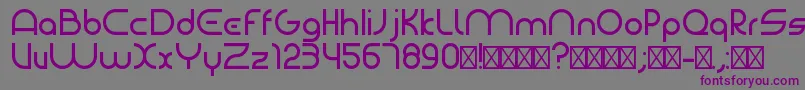 BauhausmodernRegular Font – Purple Fonts on Gray Background