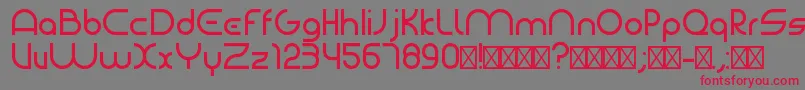 BauhausmodernRegular Font – Red Fonts on Gray Background