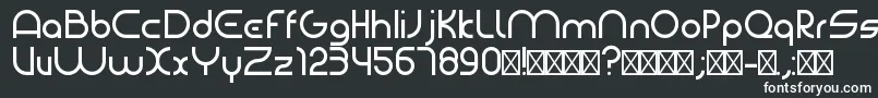 Шрифт BauhausmodernRegular – белые шрифты