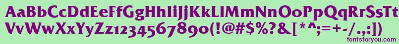 FremontOsfBold Font – Purple Fonts on Green Background