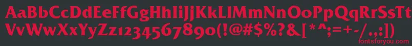 FremontOsfBold Font – Red Fonts on Black Background