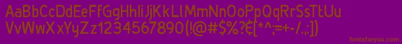 Шрифт DeLuxeBoldCondensed – коричневые шрифты на фиолетовом фоне