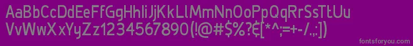 Шрифт DeLuxeBoldCondensed – серые шрифты на фиолетовом фоне