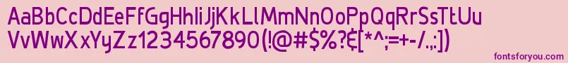 Шрифт DeLuxeBoldCondensed – фиолетовые шрифты на розовом фоне