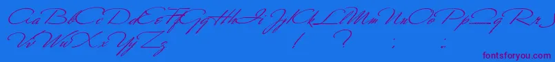 SoldierWilliamHolmes-Schriftart – Violette Schriften auf blauem Hintergrund