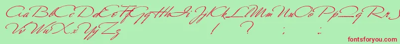 SoldierWilliamHolmes Font – Red Fonts on Green Background