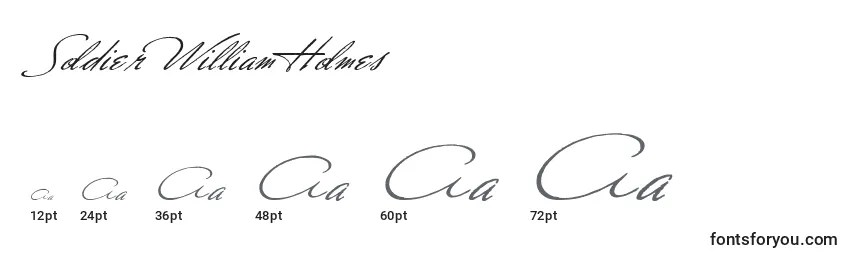 SoldierWilliamHolmes Font Sizes