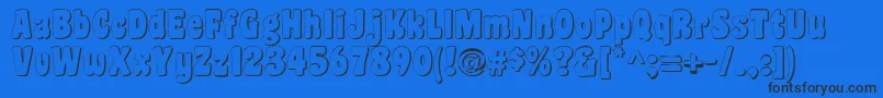 Coastershadow Font – Black Fonts on Blue Background