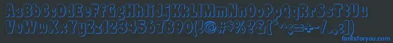 Coastershadow Font – Blue Fonts on Black Background