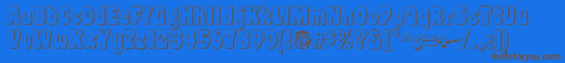 Coastershadow Font – Brown Fonts on Blue Background