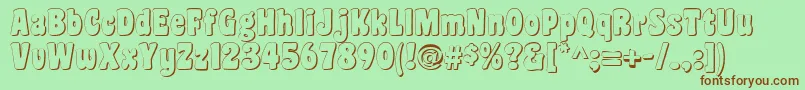 Coastershadow Font – Brown Fonts on Green Background