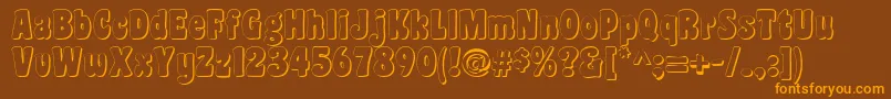 Coastershadow Font – Orange Fonts on Brown Background