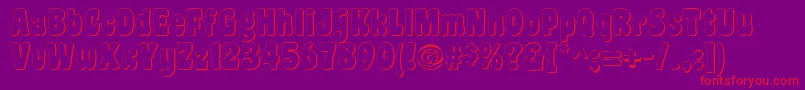 Coastershadow Font – Red Fonts on Purple Background